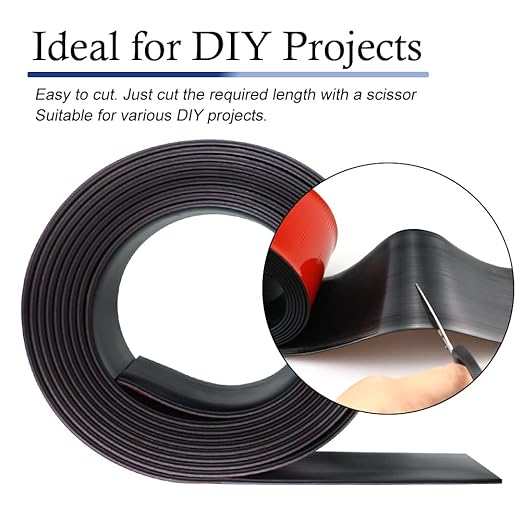 Neoprene Rubber Strips Self Adhesive Solid Rubber Sheets, Rolls & Strips for DIY Gaskets Crafts Pads Seals Warehouse Flooring Neoprene Sheet with Adhesive Backing (6" Wide x 1/16" Thick x 10' Long)