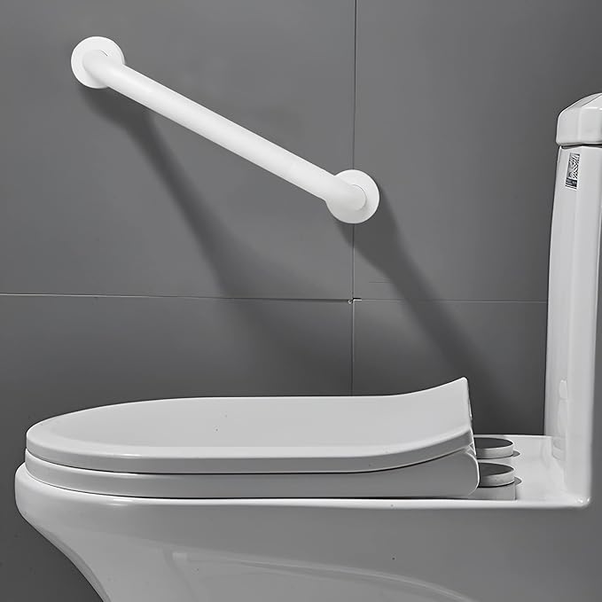 Shower Grab Bar, 2 Pack 32 Inch White Bathroom Grab Bar, 1.25" Diameter 304 Stainless Steel Anti-Slip Grab Bars for Bathtubs and Showers, Handicap Shower Grab Bar for Seniors Elderly