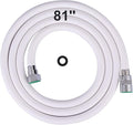 Aleasha Shower Hose, 81 Inches Extra Long Shower Head Hose Extension for Bathing Toilet Cleaning Dogs Bathroom Bathing White Handheld Shower Hose