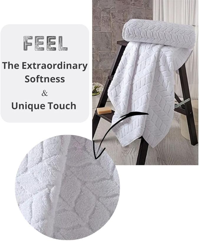 Turkish Cotton Ultra-Soft Plush Absorbent Quick Dry Bathroom Towel Set, Made in Turkey (PetrolBlue, 2 pcs Bath Towel Set)
