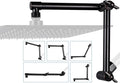 G-Promise 13 Inch Shower Head Extension Arm, Solid Brass Height & Angle Adjustable Extender, Rise or Lower Rainfall and Fixed Shower Head (Oil Rubbed Bronze)