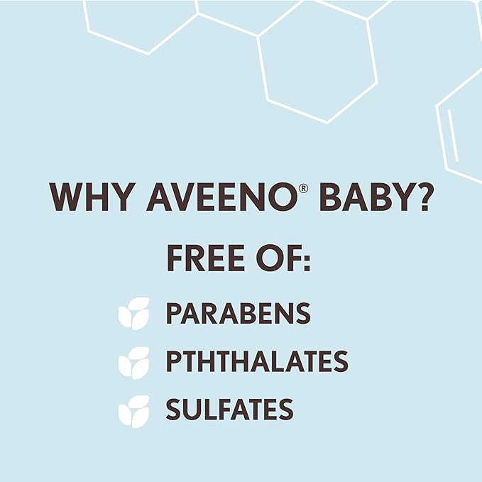 Aveeno Baby Gentle Body Wash & Shampoo with Natural Oat Extract, Tear-Free, Paraben-Free & Phthalate-Free Formula for Baby’s Sensitive Hair & Body, Lightly Scented, 18 fl. oz, 3 Pack