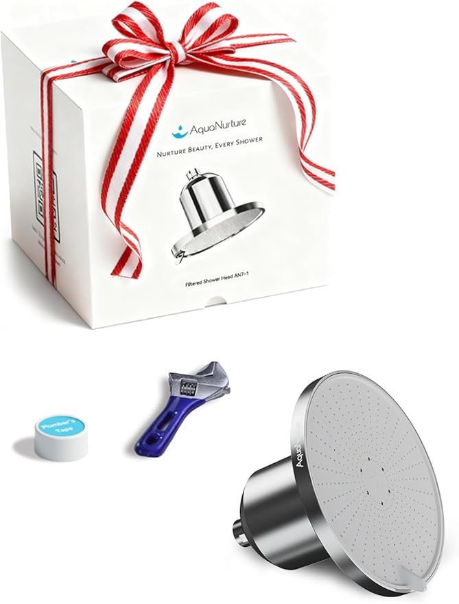 Filtered Shower Head with Filters, High Pressure 3 Modes 7 Inch Filter Showerhead for Healthier Hair & Skin, Remove Chlorine and Heavy Metals For Hard Water,Best Rain Shower Heads 2.5 GPM，Chrome