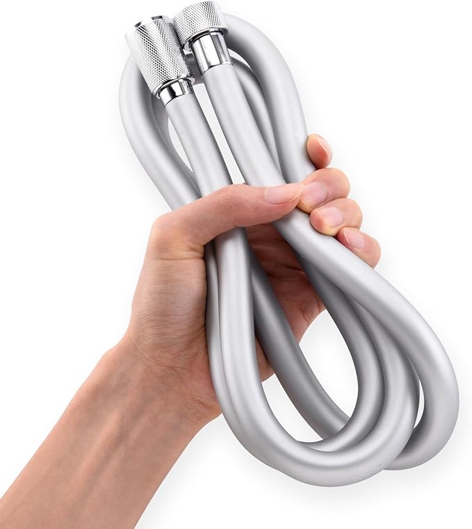 Silicone Shower Hose Extra Long,Explosion Proof Anti Winding Showerhead Hose,Used In Showerheads Spray Bidet Bathing Toilet Cleaning Flexible RV Shower Hoses Replacement (Silver, 69 In)