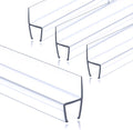 3/8" (10mm) Frameless Shower Door Seal – H-Type 22.5" (57.2cm) Ultra-Clear Bottom & Side Drip Rail Strips, 4-Pack for Leak Protection, Water Control & Easy DIY Install
