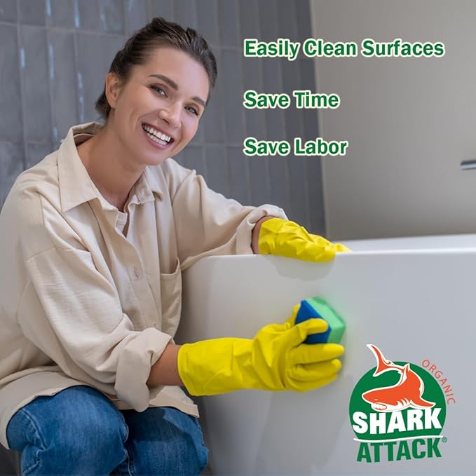 Shark Attack Organic - Bathroom Cleaner & Protectant - 32 oz, Green