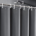 UFRIDAY Dark Grey Short Shower Curtain Liner Premium PEVA 72 x66 inch,Heavy Duty Shower Curtain with 3 Weighted Magnets, Plastic Waterproof Grey Shower Curtains for Bathroom with 12 Hooks