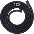 Aleasha Extra Long PVC Shower Hose Replacement for Bathing, Toilet Cleaning, Dogs - Matte Black 120 Inch Shower Hose