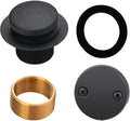 Black Tub Drain Tip-Toe Tub Trim Set Conversion Kit Assembly, Hidrop Bathtub Drain Replacement Trim Kit with 2-Hole Overflow Faceplate and Universal Fine/Coarse Thread, Matte Black