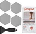 Bathtub Stickers Non-Slip, 24 PCS Hexagon Grey Safety Shower Treads Adhesive Appliques with Premium Scraper