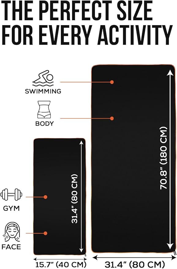 illusion Extra Large Microfibre Swimming Towel (71''L x 32''W)–Compact, Lightweight & Quick Dry Towel-Perfect for Travel, Gym, and Swim Towels Ideal for Post-Workout Showers & After Swimming