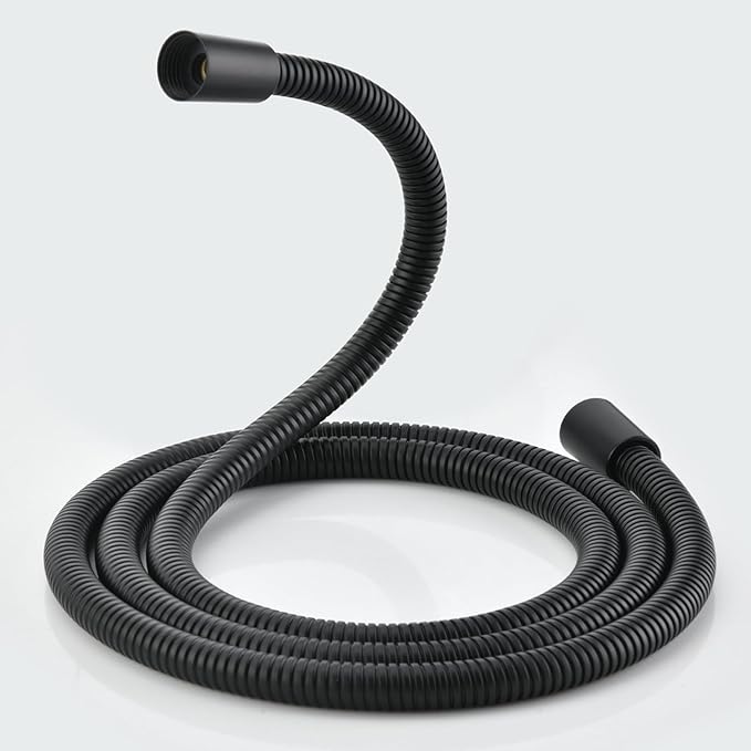 Black Shower Hose Replacement 6 foot 304 Stainless Steel Hand Held Shower Head Hoses - 69 Inches High Pressure Sprayer Bidet Hose Flexible Matte Black Extension Showerhead Hoses Extra Long
