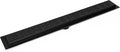 SereneDrains 304 Stainless Steel 30 Inch Matte Black Shower Drain Kit Broken Lane Linear Shower Drains for Tile Floor Long Hair Catcher Strainer Grate Cover Bathroom (Matte Black, 30 Inch)