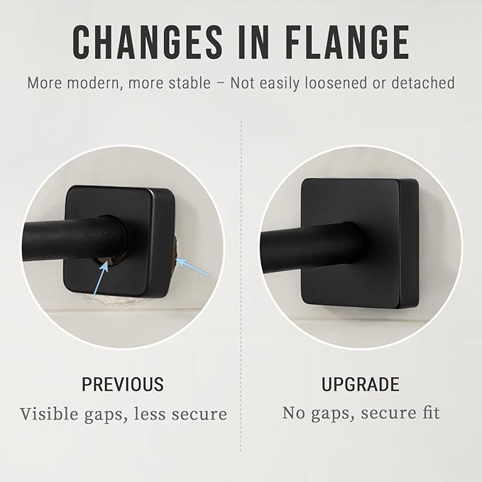 G-Promise All Metal 10-Inch Shower Arm with Flange, Wall-Mounted Stainless Steel Shower Pipe Replacement for Fixed and Handheld Shower Heads, Matte Black