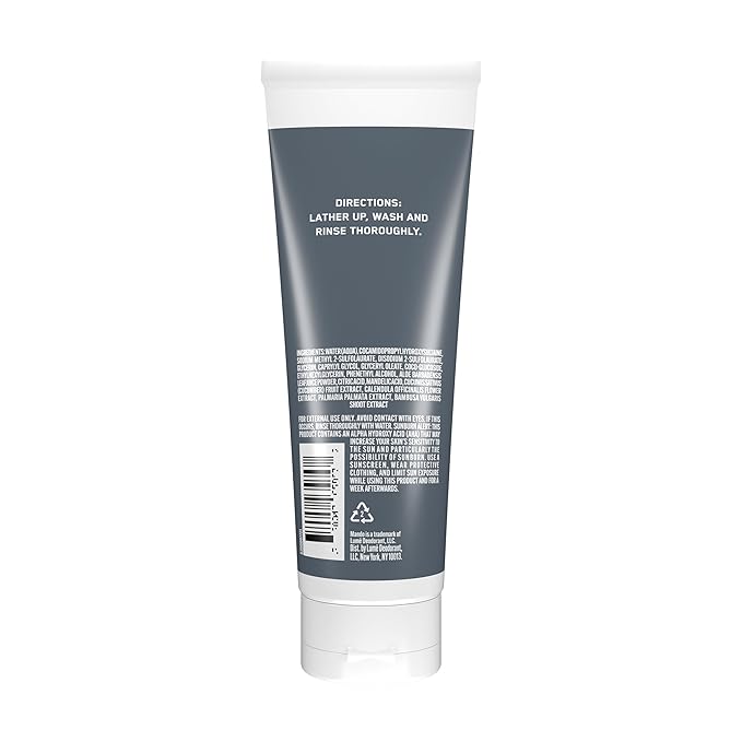 Mando Odor Shield Body Wash - 24 Hour Control - Removes Odor Better than Soap - SLS Free and Paraben Free, Skin Safe - 8.5 Ounce (Unscented)