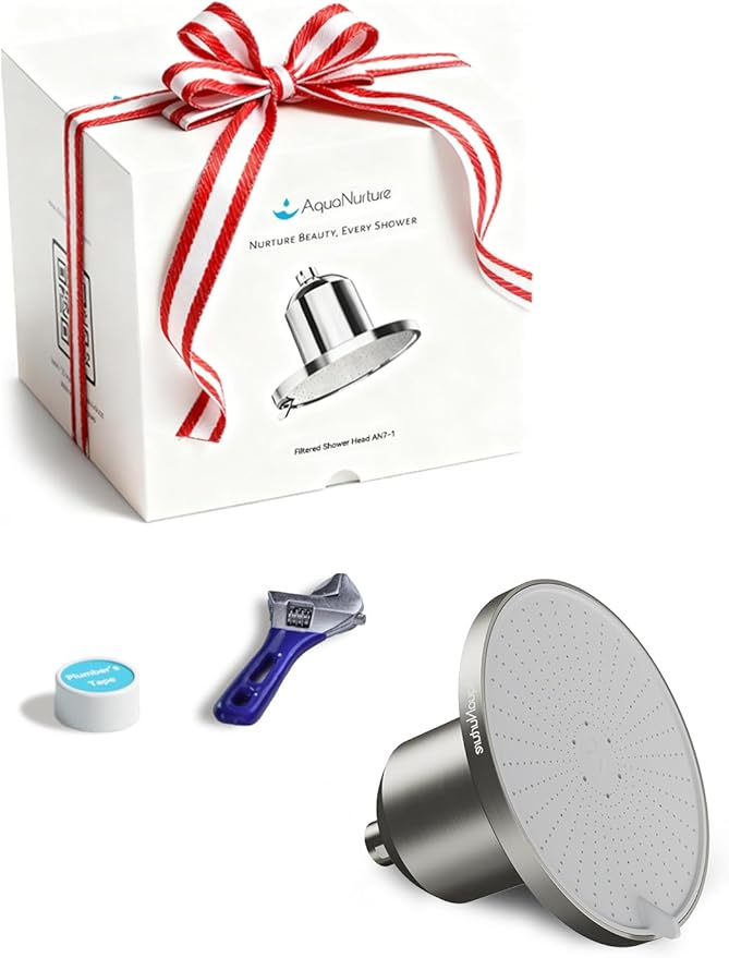 Filtered Shower Head with Filters, High Pressure Filter Showerhead for Healthier Hair & Skin, Remove Chlorine and Heavy Metals For Hard Water,3 Modes 7 Inch Best Shower Heads 2.5 GPM, Brushed Nickel