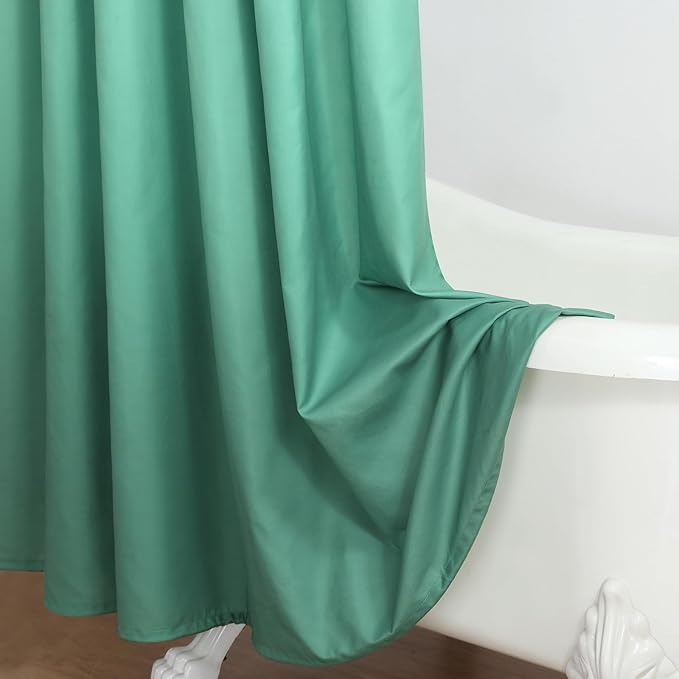 Stall Fabric Shower Curtain, Green Ombre Cloth Shower Curtains for Bathroom, Waterproof Bathroom Curtains, 54" W x 72" H