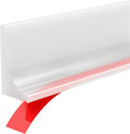 98" Shower Threshold Water Dam Silicone Shower Water Guard Collapsible Shower Door Bottom Seal Shower Splash Guard for Wet and Dry Separation