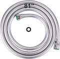 Aleasha Shower Hose, 81 Inches Extra Long Shower Head Hose Extension for Bathing Toilet Cleaning Dogs Bathroom Bathing Chrome Handheld Shower Hose