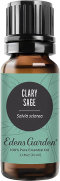 Edens Garden Clary Sage Essential Oil- 100% Pure Premium Grade, Undiluted, Natural, Therapeutic, Aromatherapy, The Best for Diffuser, Skin, Humidifiers, Kid Safe 10 ml (.33 fl oz)