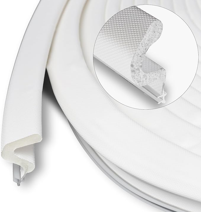 Storystore Door Weather Stripping 59 FT, Foam Kerf Weather Stripping Door Seal for Doors and Windows Insulation with Slot Card Frame
