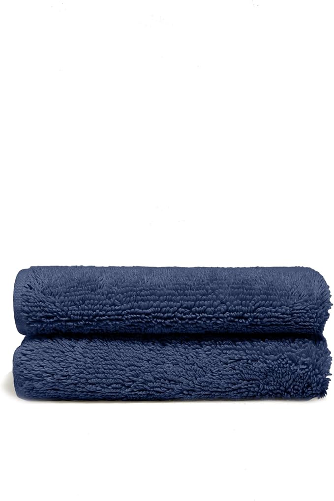 Italic Ultraplush 100% Australian Cotton Washcloths - Set of 2 Luxury Plush Face Wash Cloths, Soft and Absorbent 800 GSM for Bathroom, Spa, Gym, Face and Body (Dusk)