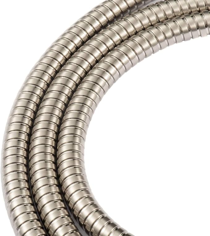60-inch Extra Long Brushed Nickel Shower Hose Replacement, 304 Stainless Steel Made Long Hand Held Shower Hose With Brass Fitting (60-inch, Brushed Nickel Finish)