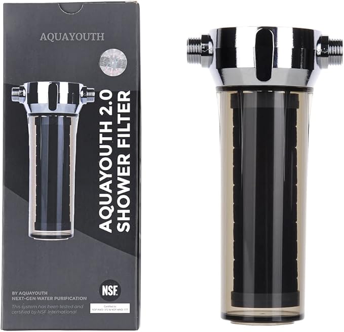 2.0 Carbon Shower Head Filter System | Removes Chlorine, Heavy Metals, And More | Great For Dry Skin/ Hair, And More | NSF Certified