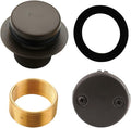 Bronze Tub Drain Tip-Toe Tub Trim Set Conversion Kit Assembly, Hidrop Bathtub Drain Replacement Trim Kit with 2-Hole Overflow Faceplate and Universal Fine/Coarse Thread, Oil Rubbed Bronze