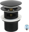 【Limited-time Promotion】 Pop Up Freestanding Tub Drain Plug, 2025 Upgraded freestanding tub Drain，Rust-Proof and Clog-Proof (for Most freestanding bathtubs) (Matte Black)
