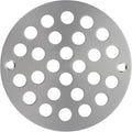 4 Inch Shower Drain Cover,Round Screw-in Floor Drain Cover,Easy-to-Install Replacement Cover Brushed Nickel