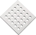 3.75 Inch Square Shower Drain Cover 95MM Floor Drain Grate (Brushed Nickel)