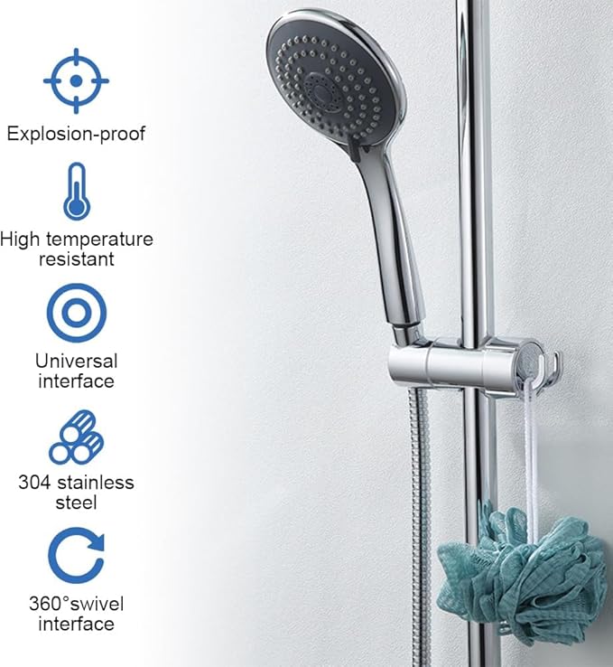 59 Inch Shower Hose, Chrome Kink Free Stainless Steel Handheld Shower Head Hose Attachment with Brass Insert, Ultra-Flexible Replacement for Bathroom, Bidet, Extra Long Anti-Winding Hose