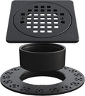 4” Drain Grate Kit Replacement, Compatible with Schluter Kerdi-Drain Flange, Removable Shower Floor Drain Kit with SUS 304 Stainless Steel Grate & CUPC Certification, Matte Black