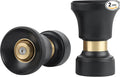 Hose Nozzle, Lichamp 2 Pack Heavy Duty Brass Fireman Style High Power Leak Proof Adjustable Garden Water Sprayer, Suitable for Car Wash, Patio Cleaning, Watering Lawn and Garden, Shower Pets (Black)