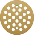 Round 4.25 Inch Screw-in Shower Drainer Cover Replacement 304 Stainless Steel 4-1/4 inch Floor Drain Grate with Screws Brushed Golden