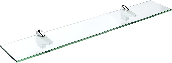 Spancraft Glass F-4.75x36-Chrome Falcon Glass Shelf, Chrome, 4.75" x 36"
