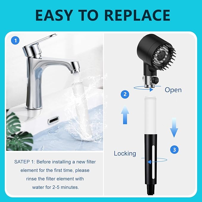 Filter Replacement Compatible with PWERAN for Handheld Shower Head, Water Replacement Filter for Shower Head，filters impurities, purifies water quality(2pack)