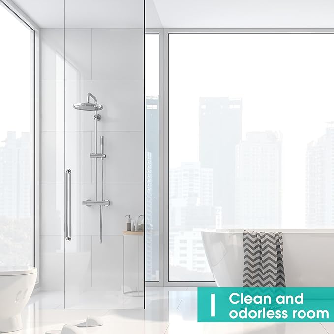 POZIA Clear Frameless Glass Shower Door Bottom Seal | Shower Door Sweep for Leak-Proof, Quick Installation to Create Reliable Water Barrier (2PACK-3/8in-23mm Gap)