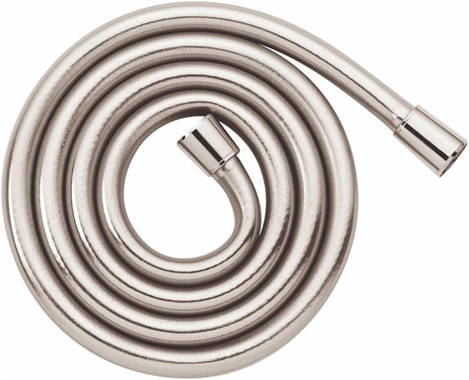 Hansgrohe 28274830 Polished Nickel Techniflex 80" Handshower Hose with Brass Swivel Connector