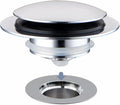 Chrome Plated Universal Tub Dain Stopper, Hidrop Pop Up Bath Drain Tip Toe Bathtub Drain Stopper,Conversion Kit Assembly, Replaces Lift and Turn, Tip-Toe and Trip Lever drains for Tub, EZ Install