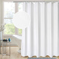 AooHome White Waffle Weave Shower Curtain, 75 Inch Long Heavy Duty Fabric Bath Curtain with Hooks, Weighted Hem, Water Repellent, 72x75 Inch