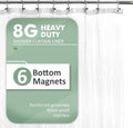 Barossa Design Long Shower Curtain Liner 78" Height - 6 Magnets & 8G Heavy Duty PEVA, Waterproof, PVC Free, Metal Grommets, Clear, 72x78