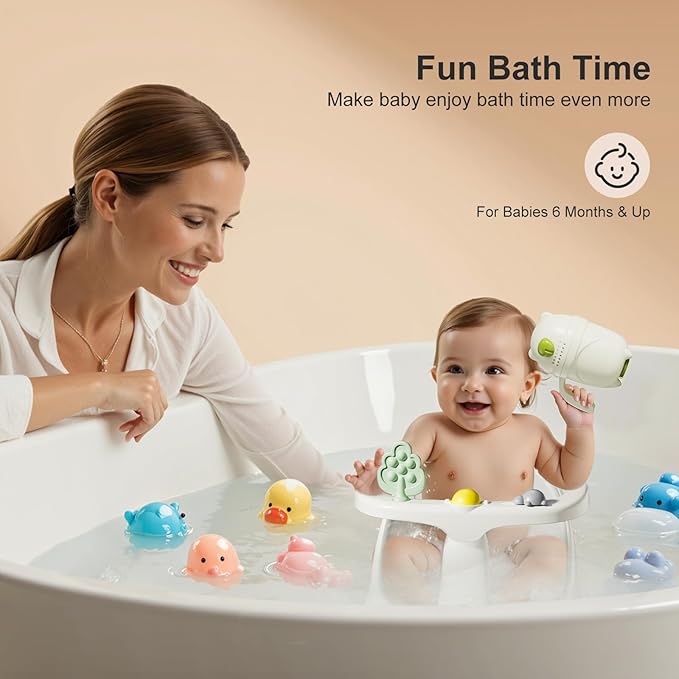 Baby Bath Seat for Babies 6 Months & Up - Bathtub Seats for Babies Sitting Up with Rinse Cup, Non-Slip, Comfortable, Infant Bath Essentials, Yellow
