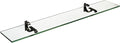 Spancraft Glass M-8x21-Black Monarch Glass Shelf, Black, 8" x 21"