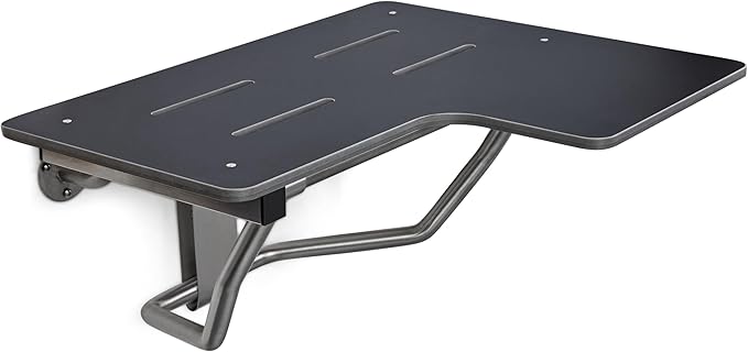 Seachrome 32" x 22.5” Black Reversible Folding Transfer Tub/Shower Seat, ADA Compliant