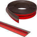 T-Shaped Door Draft Stopper, 1.97 in x 20 Ft Silicone Seal Strip for Windows Gaps, Weather Stripping Seal Strip Shower Sweep, Brown