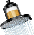 Filtered Shower Head with Filters, Best Shower Heads High Pressure 3 Modes 7 Inch Rain Filter Showerhead for Healthier Hair & Skin, Remove Chlorine and Heavy Metals For Hard Water,Black 1.8 GPM
