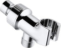 Universal Shower Head Holder for Hand Held Showerheads, Adjustable Shower Arm Mount Bracket with Brass Pivot Ball, Shower Head Connector - Chrome