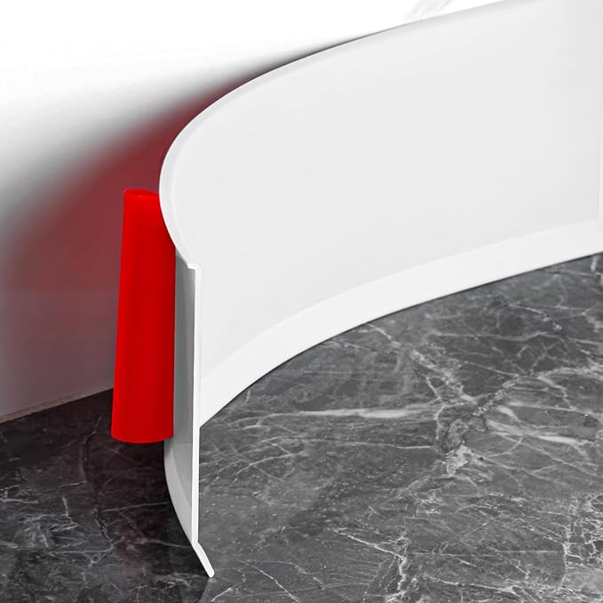 Flexible Baseboard Molding Trim 4 Inch Self-Adhesive Vinyl Wall Base Peel and Stick Cove Base Rubber Wall Baseboard Moulding Trim (40Ft, White)